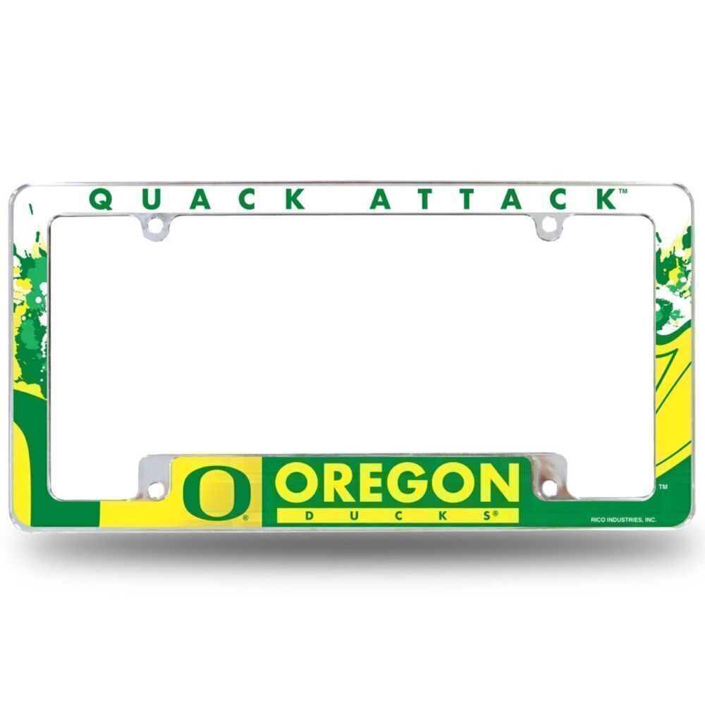 Oregon Ducks Primary Chrome License Plate Frame 2 pack